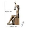 1pcs Resin Lady Justice Statue Figurine Decorative Bookends Home Decor Roman Goddess Sculpture Gifts Best for Lawyers and Law