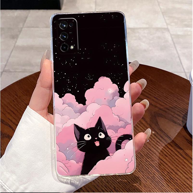 Силиконовый чехол для Realme X7 Pro Прозрачный Роскошный Милый Кролик Любовь Забавный Мягкий корпус для телефона RealmeX7 X7Pro RMX2176 RMX2121 Обложка