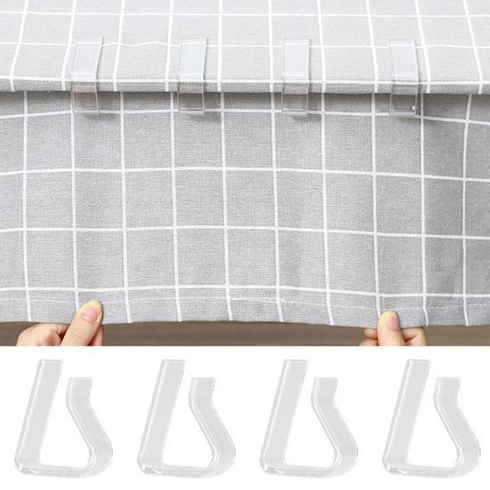 24 шт. Прозрачные зажимы для скатерти, многоразовые, простая установка, ветрозащитные прозрачные зажимы, держатели для скатерти
