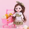16cm Doll Blue Brown Big Eyes 13 Movable Jointed BJD Dolls Toys Mini Lovely Doll Dress Up Play House Toy For Girls Gift