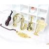 Miniature Model Mini Golden Trumpet Saxophone Saxophone Dollhouse Mini Musical  Music Lover