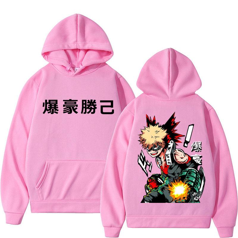 Anime My Hero Academia Katsuki Bakugo Hoodies Men Women Vintage Harajuku Cosplay Tracksuit Oversized Fleece Casual Y2k