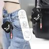 AirPods 4 Case 4th Generation Cool Black Cover with Keychain Big Angry Eyes Cute Touch Me Cartoon Shockproof Airpods 4th Generation Cover Gift for Men