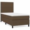 3141660 vidaXL Divan Bed with Mattress Dark Brown 90x190 Cm