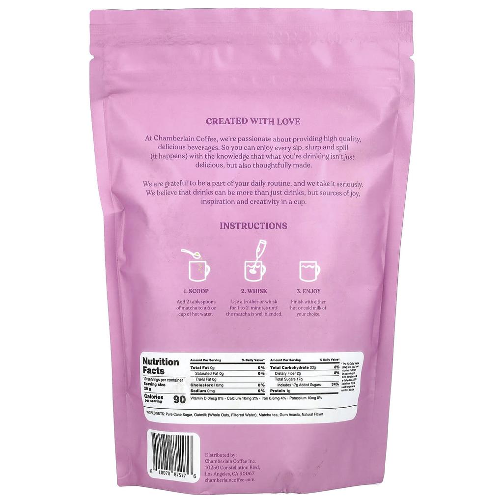 Chamberlain Coffee Лавандовый матча латте, 10 унций (283 г)