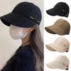 Solid Color New Sunscreen Hats Foldable Sunshade Breathable Large Eave Hat Unisex Casual Versatile Baseball Caps