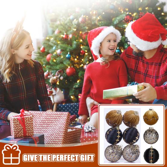 Плюшевые рождественские шары с петелькой Сезонные подвесные украшения Элегантная рождественская елка