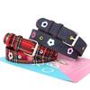 Fashion Ladies Flower Pattern Pu Leather Belt With Metal Buckle For Casual Jeans Wear