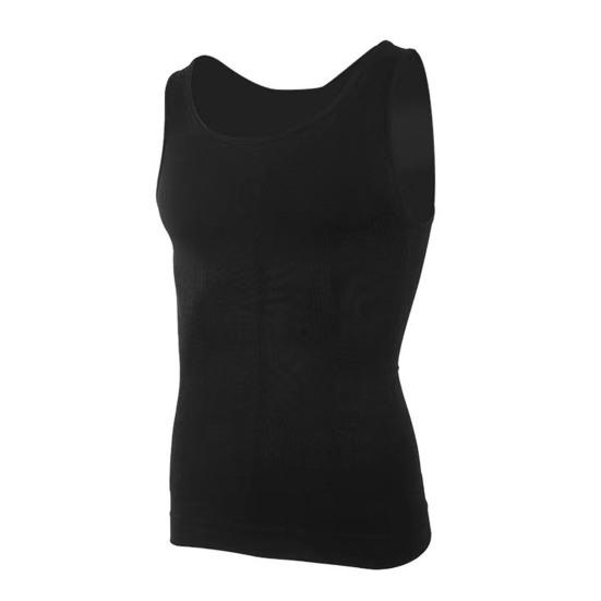 Мужской жилет для фитнеса с U-образным вырезом, без рукавов, корсет для утяжки живота, однотонный, с поддержкой спины, компрессионные топы для тяжелой атлетики