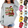 Children's Fashionable Casual Long-sleeved Loose Christmas Print Pullover Hooded Sweatshirt