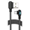 Высокопрочный USB C кабель 90 градусов, усиленная нейлоновая оплетка, поддержка быстрой зарядки, идеален для игр и повседневного использования