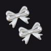 50pcs Resin Accessories Bowknot Love Heart for Jewelry Making DIY Findings White Imitation Pearl Beads Bowknots Hair Accessories