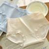 5pcs Solid Color Mid Waist Panties Underwear Women's Underpants Fashion Seamless Briefs Girl