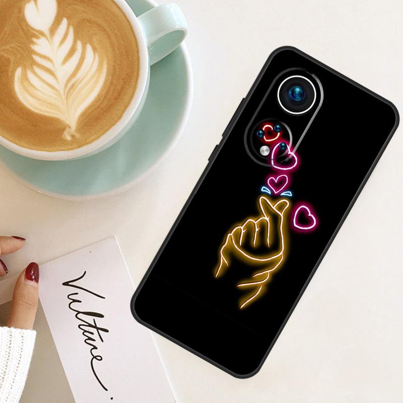 Рука держит Луну Пальцевое Сердце Чехол для Honor Magic 8 7 6 Pro Для Honor 200 400 Lite 90 70 50 X8c X8b X9a X9b X9c X9d Win RT