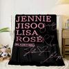 Black And Pink Fashion Blanket Flannel Blanket for bed, sofa, Camping, Hiking, Picnic Essentials, gift for family Fan gifts