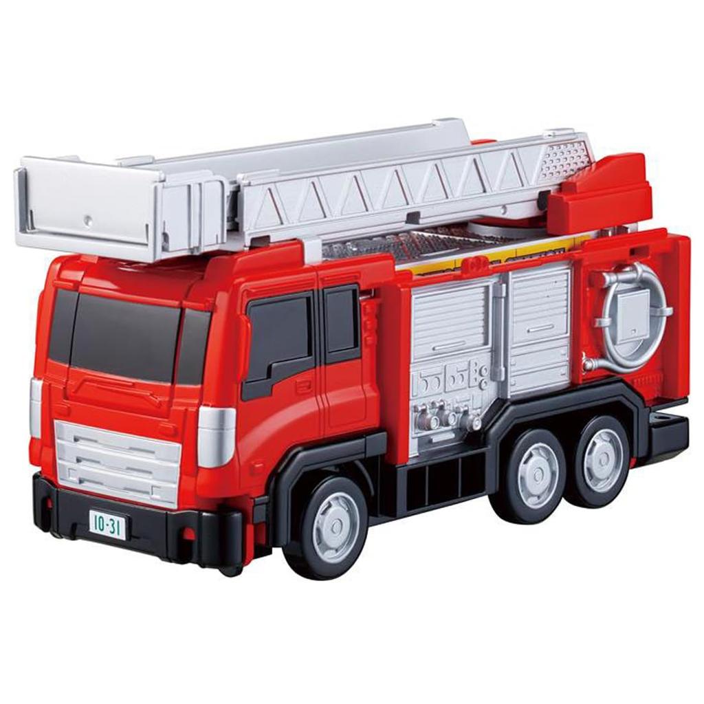 Takara Tomy Tomica Vehicle Town Transforming Ladder Fire Truck Mini Car Toy Ages 3 and Up