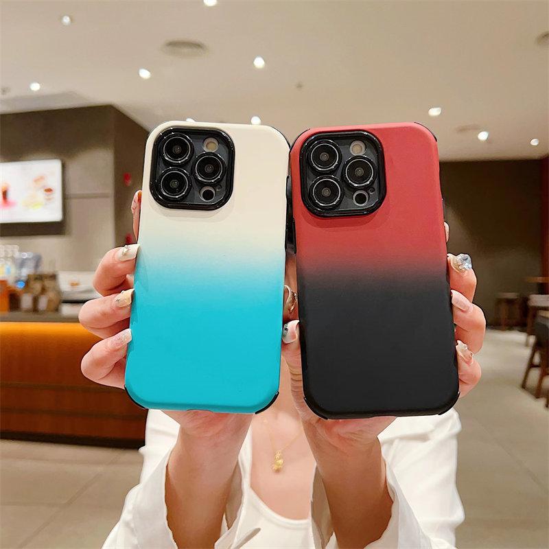 Роскошный чехол Gradient Skin Touch для iPhone 14, 13, 12, 11 Pro Max, чехлы «все включено» для защиты от падения