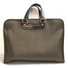 Briefcase Business Bag Dark Brown/Brown Stripe Pattern Strap Included(USED)
