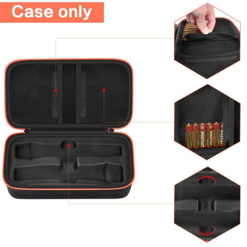 Wireless Microphone Case for JBL Wireless 2-Mic Systems, Handheld Dual Mic Travel Bag for Singing or Karaoke, Includes Receiver, Adapter, and AA Batte