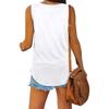 Women Fashion V Neck Tank Top Summer Casual Printed Sleeveless Top