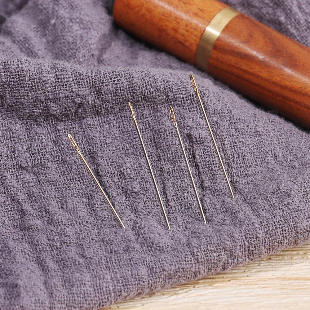 Needlework Wooden Needle Case Embroidery Sewing Tools Hand Sewing Needles Self Threading Needles