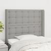 Headboard with Ears Light Grey 93 x 16 x 118 128 cm Fabric