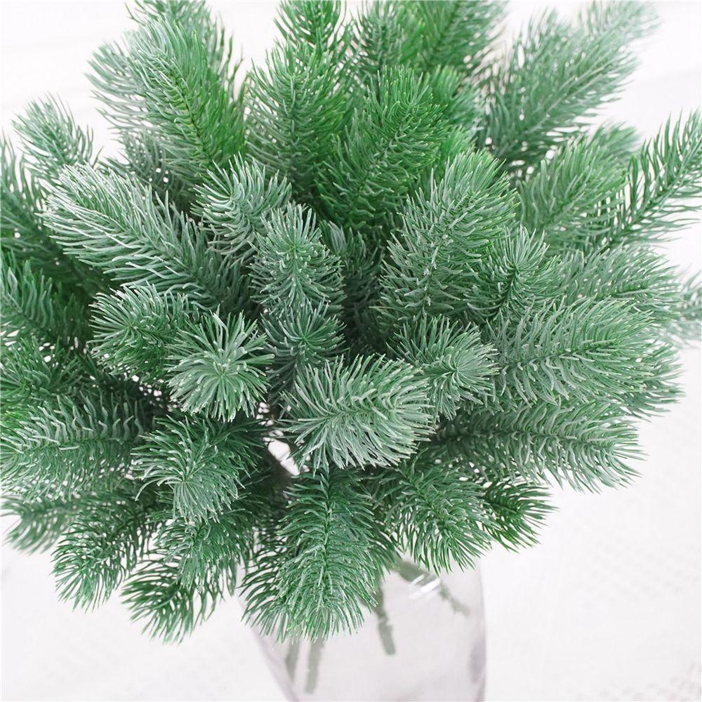 Plastic Gift Box Branch For Home Wedding Party 16 Fork Bouquet Artificial Plant Pine Needle Grass