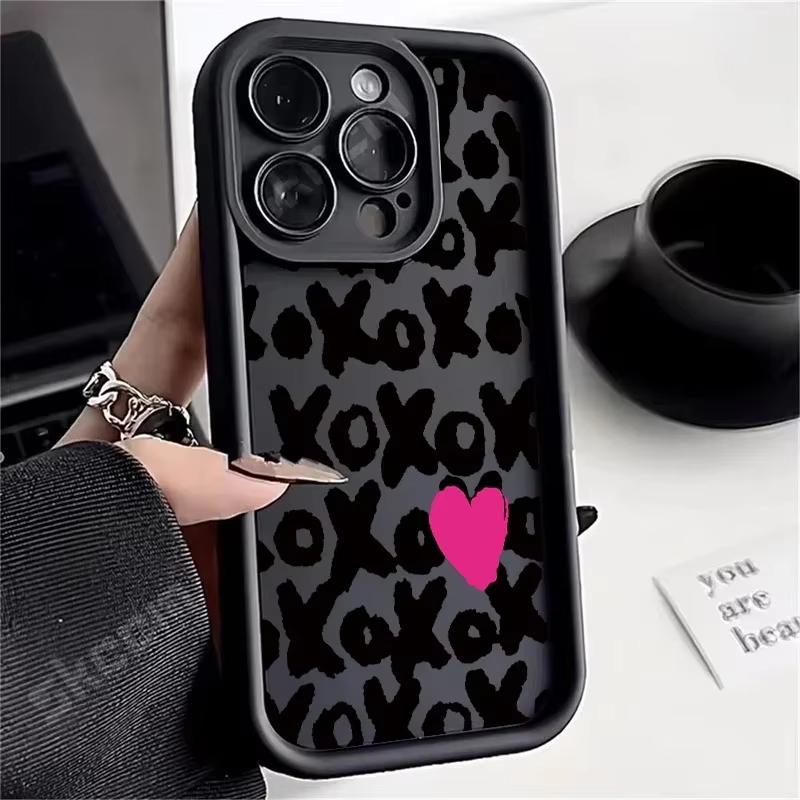 Черные губы Поцелуй Принт Мягкий Силиконовый Чехол Для Телефона Для iPhone 15 Pro Max 16 14 13 12 11 Pro Max 7 8 Plus X XS XR Ударопрочный Чехол
