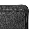 Michael Kors Черная женская сумка через плечо Jet Set с принтом фирменного логотипа, из покрытого холста, большая