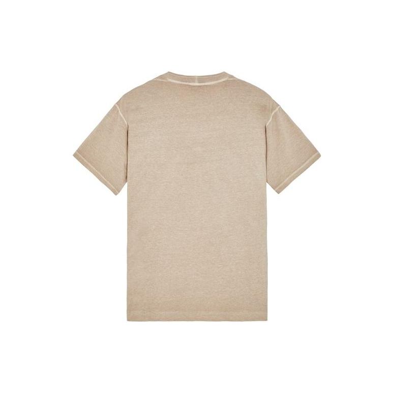 STONE ISLAND Ss23 Solid Color Logo Embroidered Crew Neck Short Sleeve T-Shirt Men Tops Gray 781520957-V0192