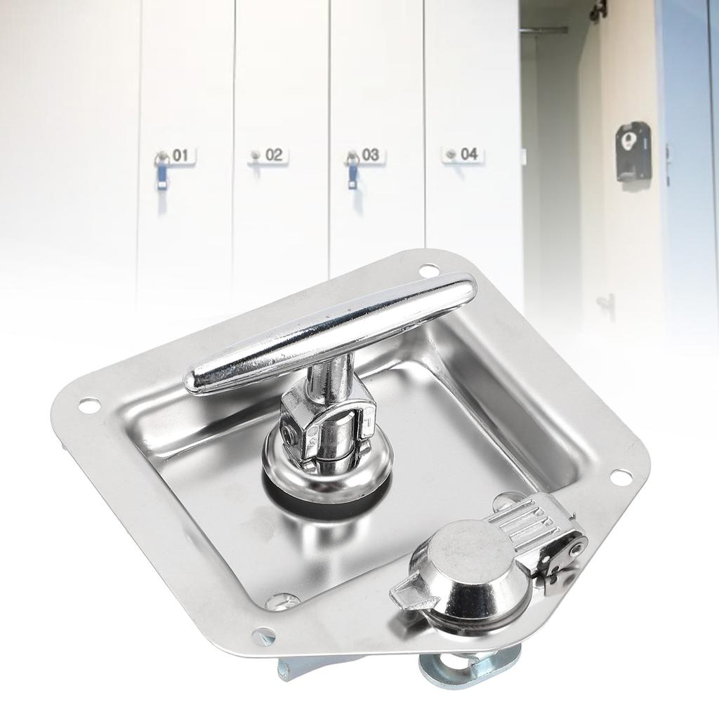 Защелка с Т-образной ручкой и ключами, складная ручка, замок для ящика для инструментов из нержавеющей стали для домашнего и коммерческого использования