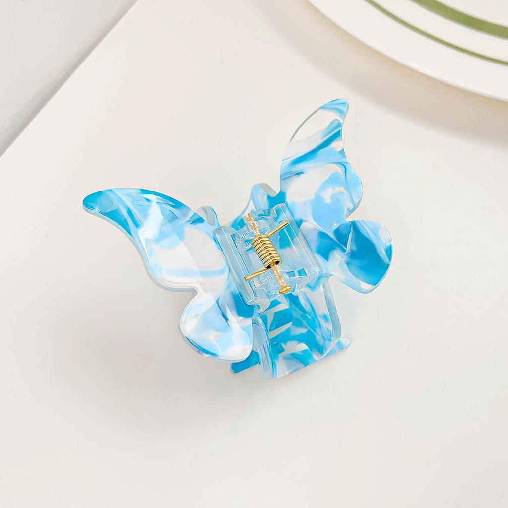 Акриловая заколка для волос Bofeiya Retro Butterfly - маленькая заколка для волос в виде акулы для полузавязанных волос