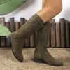 French Retro Thick-heeled Martin Boots for Children Are Comfortable But Knee-length Women's Long Boots 2025 Autumn and Winter New Models