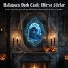 Halloween Mirror Sticker Dark Castle Theme Party Decoration Supplies For Windows Walls