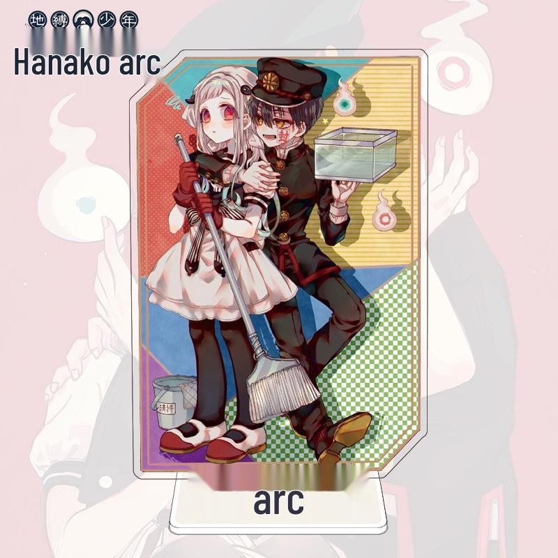 Двусторонняя акриловая фигурка-подставка Jibaku Shonen Hanako-kun Юги и Нэнэ