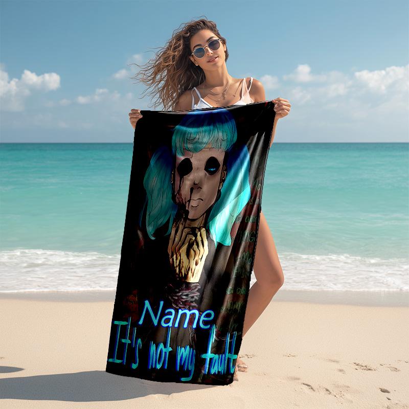 Personalized customized proof beach towel with Sally Face pattern - soft, absorbent,quick-drying,perfect swimming,camping&bathing