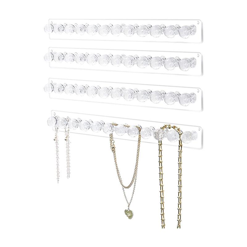Прозрачная акриловая стойка для хранения ювелирных изделий, настенные держатели и органайзеры для ювелирных изделий, организация хранения и коллекционирования в доме