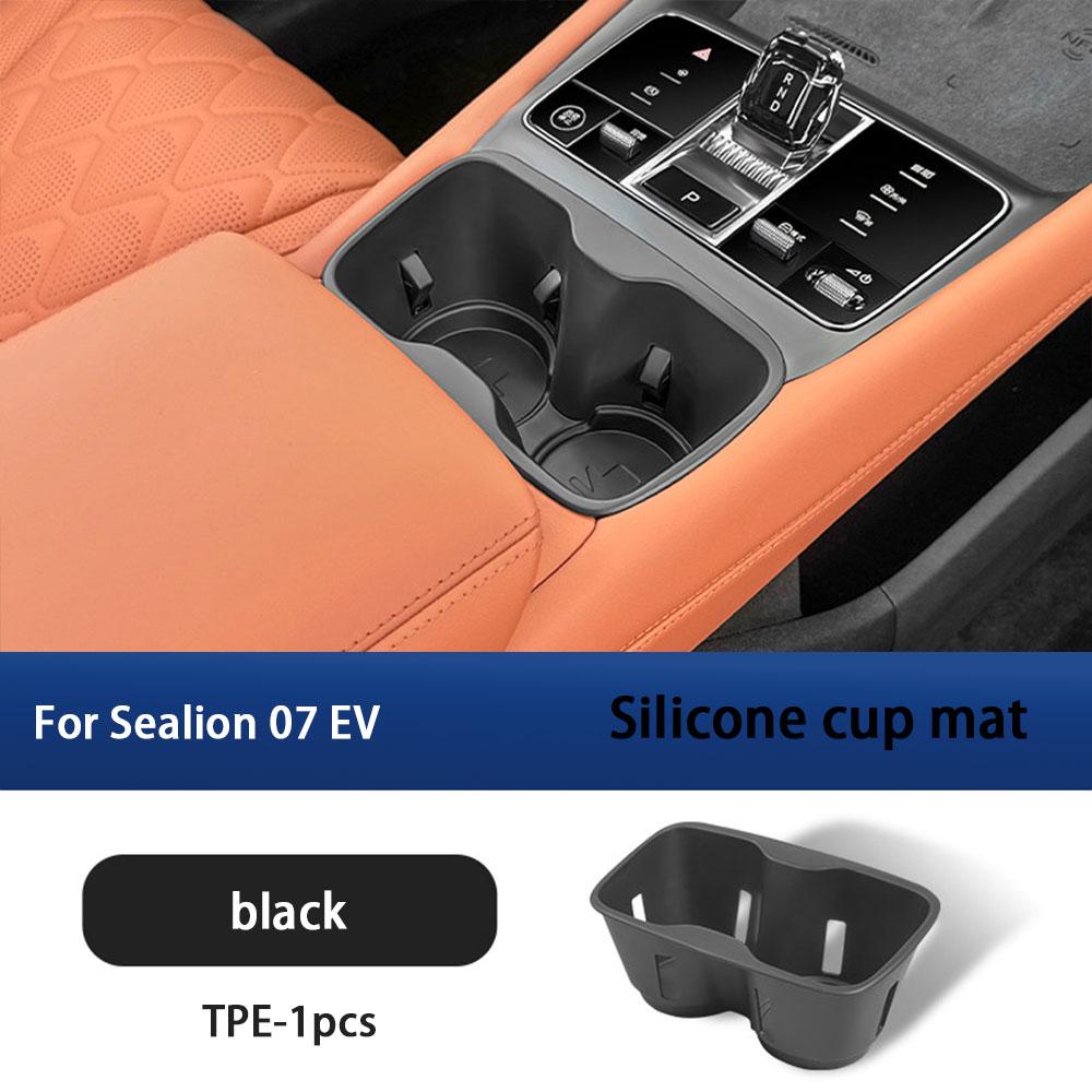 Для BYD Sea Lion 07 EV Беспроводная зарядная панель Силиконовая подставка Подставка под стакан Пыле- и водонепроницаемая Аксессуары для модификации интерьера