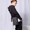 Men Women Chain Single Shoulder Bag Foldable Messenger Bag Chain Casual Plaid Chest Bag Small Crossbody Bag  Waterproof Black