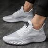 Fashion Summer Men Sneakers Mesh Breathable White Comfortable Running Shoes Thick Sole Lightweight Casual Sports Shoes Tenis Masculino