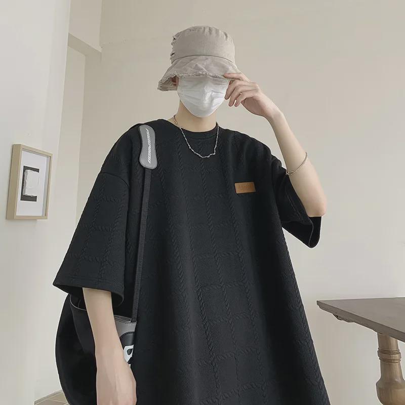 Футболка мужская с коротким рукавом из абрикосового фактурного переплетения - Niche Design, High Street Fashion