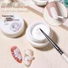Japanese 3D White Cream Nail Art Gel for Outlining & Micro-Carving Relief, Thickened UV Formula.