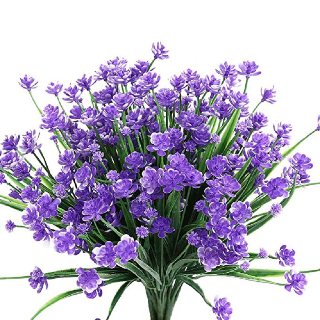 8 связок искусственных искусственных цветов Babysbreath для улицы, устойчивых к ультрафиолетовому излучению, кустарников, растений, искусственный пластик для внутреннего наружного сада, крыльца, оконного ящика, домашнего декора