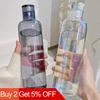 Transparent Plastic Water Bottle with Time Scale Large Capacity Leakproof Drink Bottle Drop-resistant Drink Cup For Sport Travel