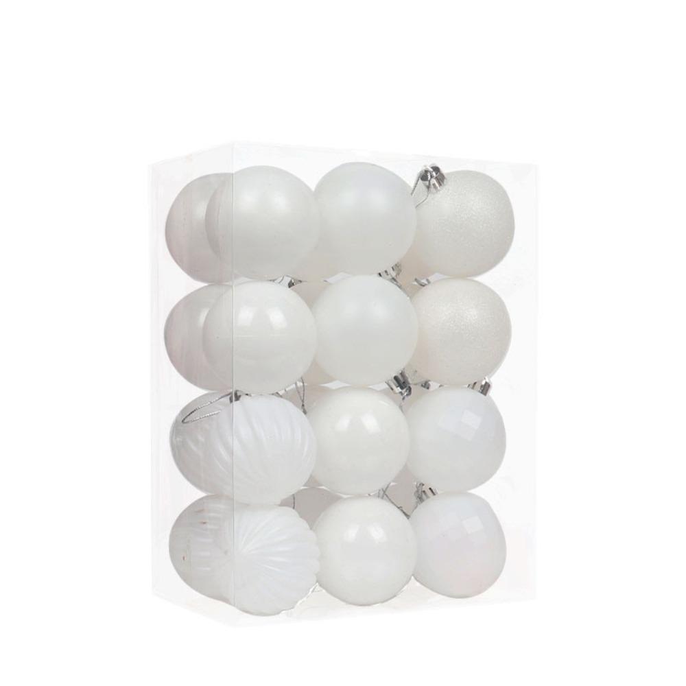 24 шт. Пластиковые подвесные рождественские шары, блестящие подвески на елку, новогодний подарок