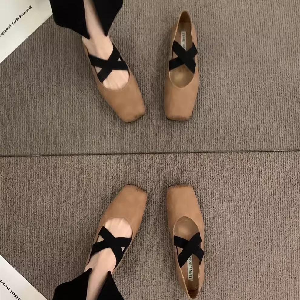 Модная обувь Женская эластичная обувь Мэри Джейн сандалии на плоской подошве в стиле ретро балетки слипоны женские уличные весенние летние осенние туфли