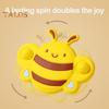 3Pcs Suction Spinner Toy Insect Shape Sucker Spinner 360 Degrees Rotating Silicone Teether for Highchairs