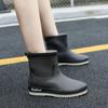 WTEMPO Women's Fashion Short Tube Rainshoes Kitchen Outdoor Anti Slip Flat Heel Thick Sole Waterproof Rubber Shoes Dropshipping Wholesale
