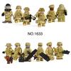 12 шт. / Компл. Военный спецназ солдаты кирпичи фигурки пистолеты команда строительные блоки модель игрушки