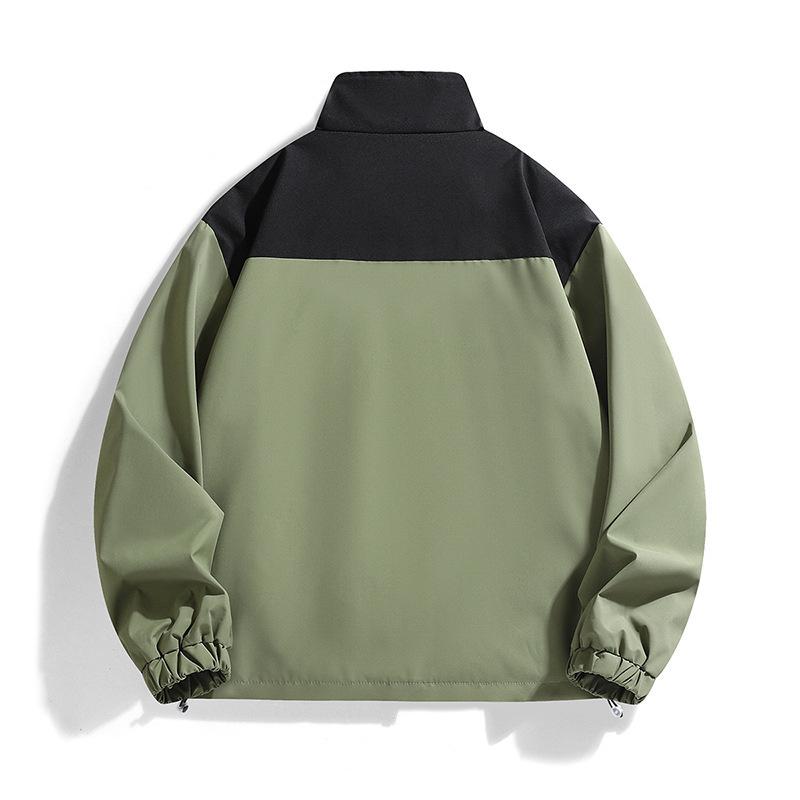 Осенняя куртка Модная куртка со стойкой воротником Новый стиль Мужская и женская Свободная Весенне-осенняя Повседневная Ветрозащитная Куртка для пары Мужская